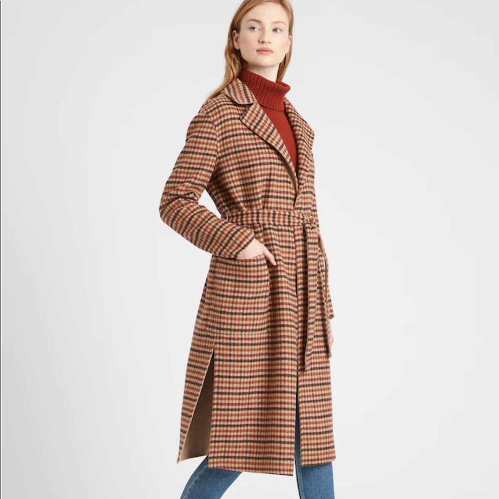 Banana Republic wrap around reversible coat